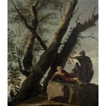 After Andrea Locatelli, 18th Century Figures seated at the foot of a tree