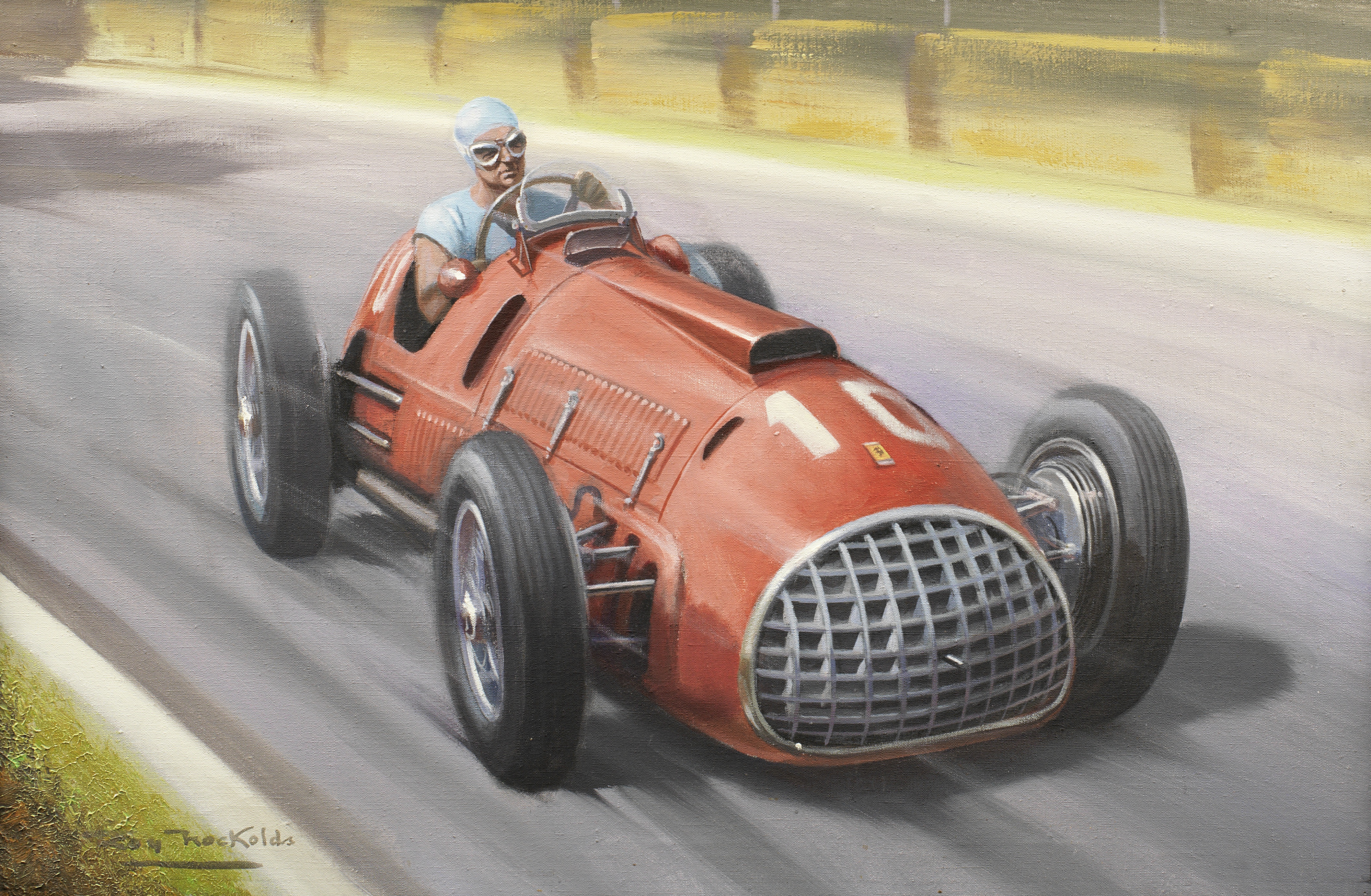 Roy Nockolds (1911-1979), 'Alberto Ascari - Ferrari 375 - 1950',