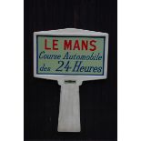 A hand-painted fibreglass reproduction Le Mans 24-hour race circuit sign