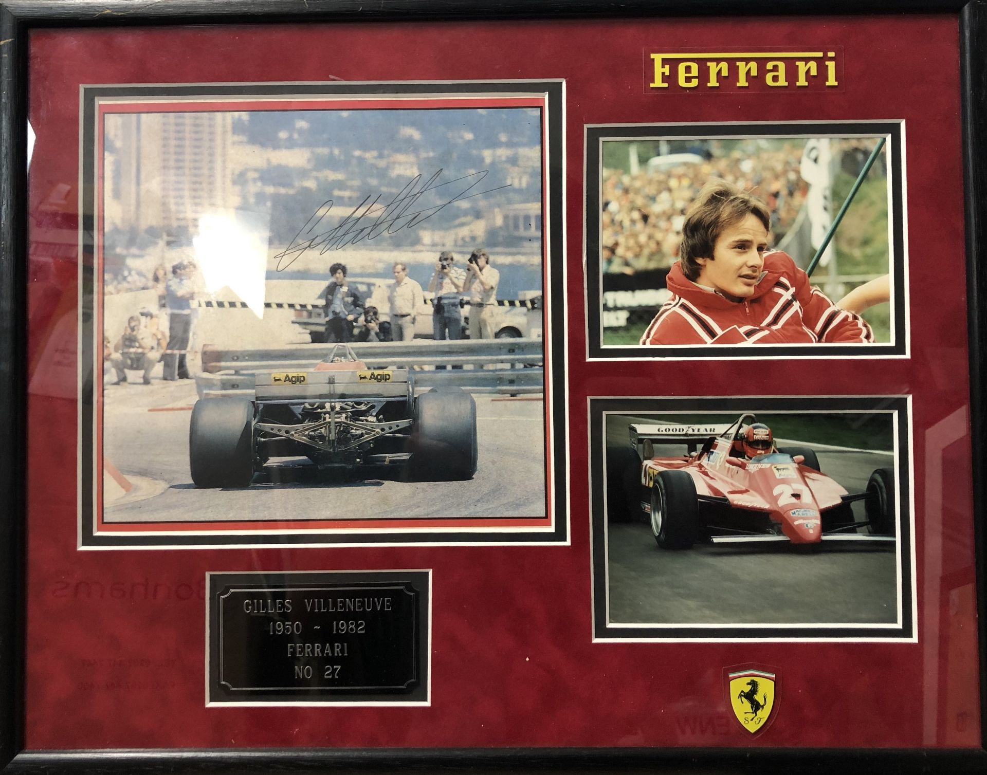 Four framed Grand Prix driver displays including three signed examples, ((4)) - Bild 2 aus 4