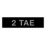 UK Vehicle Registration Number '2 TAE',