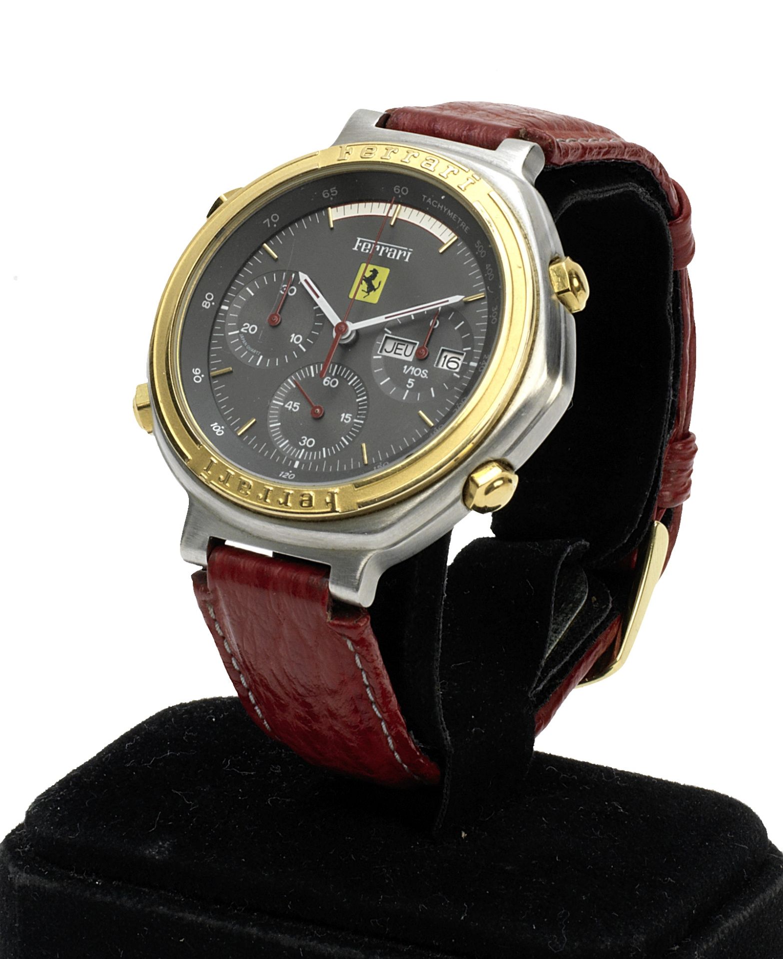 A Cartier 'Ferrari Formula' chronograph gent's wristwatch, 1980s, - Bild 2 aus 2