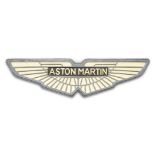 An 'Aston Martin' garage display emblem,