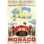 A 1957 Monaco Grand Prix poster,