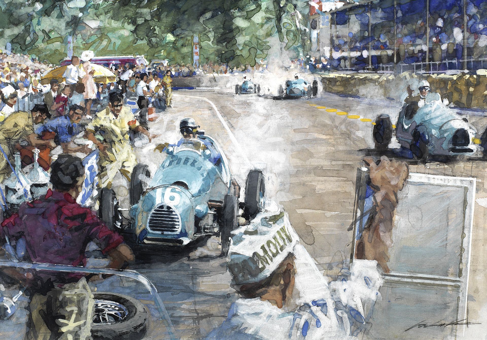 Walter Gotschke (American 1912-2000), '1951 Albi Grand Prix',