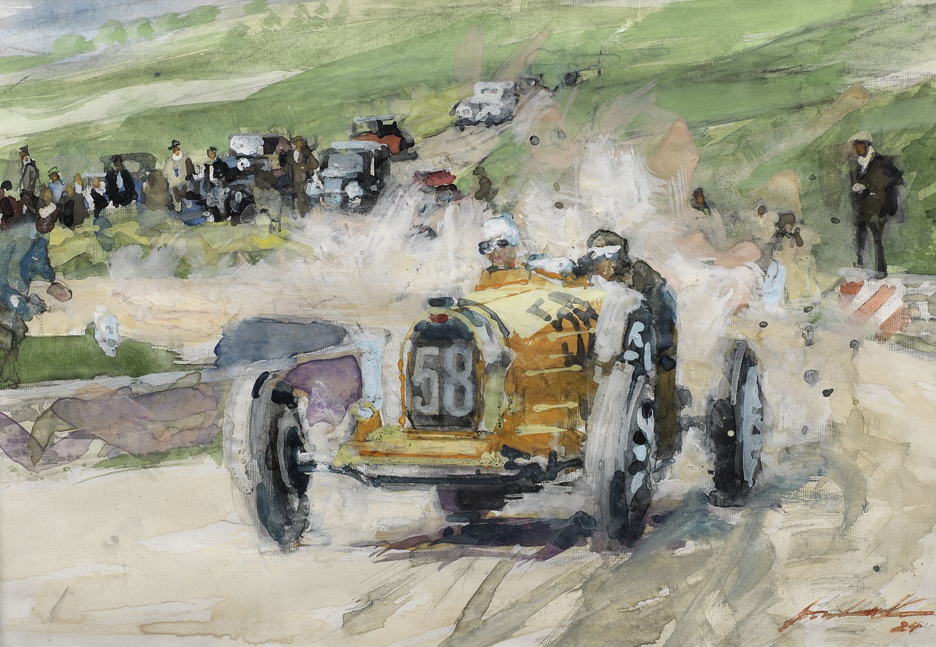 Walter Gotschke (American 1912-2000), '1928 Targa Florio',