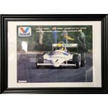 An Ayrton Senna signed 1983 Valvoline Formula 3 poster,