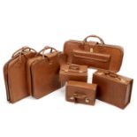 A six-piece leather luggage set for Ferrari Testarossa, by Schedoni, Italian, ((12))