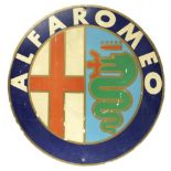 An Alfa Romeo advertising roundel,