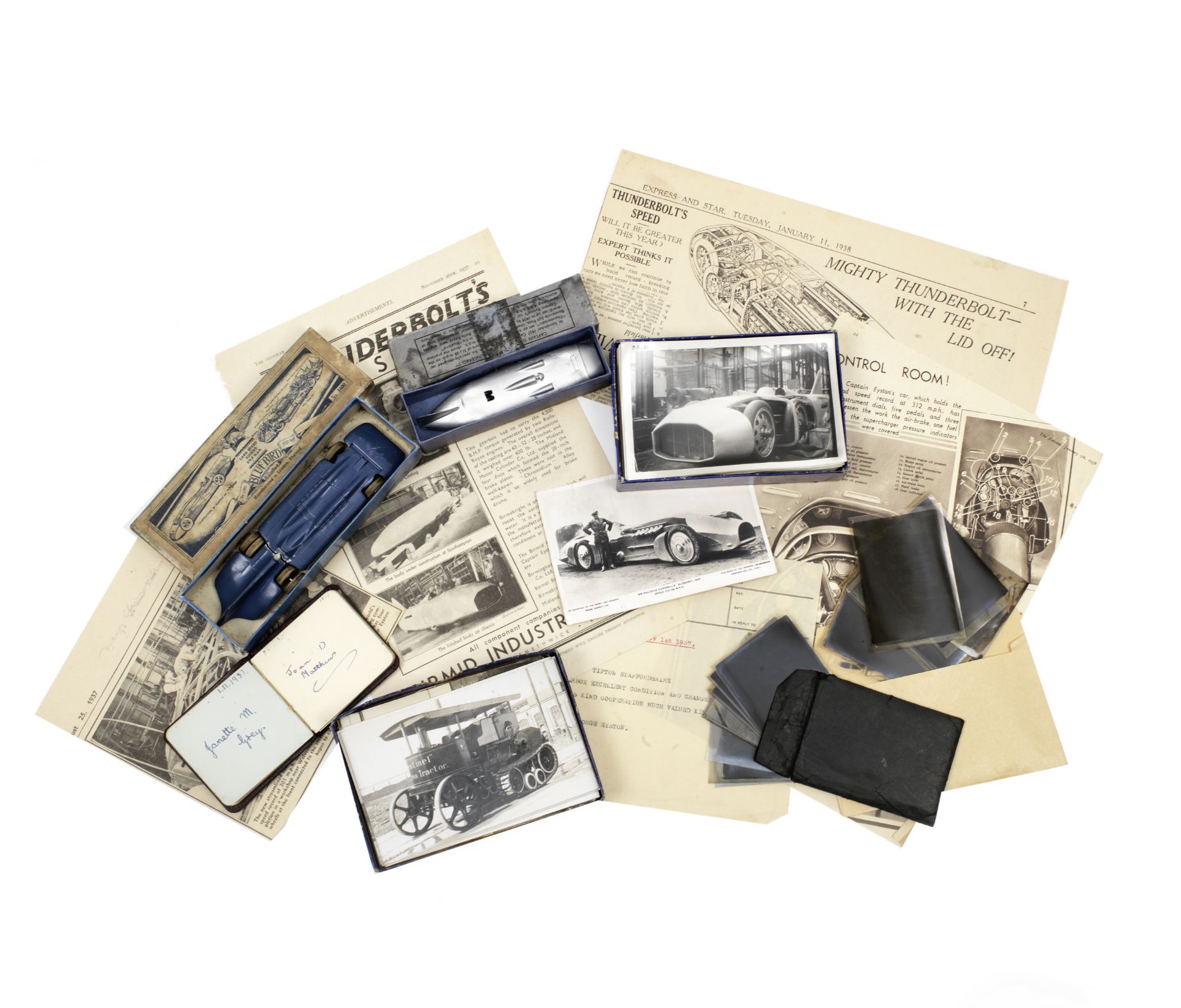 A collection of Thunderbolt memorabilia (Formerly the property of Herbert Jubb of Beans Industrie...