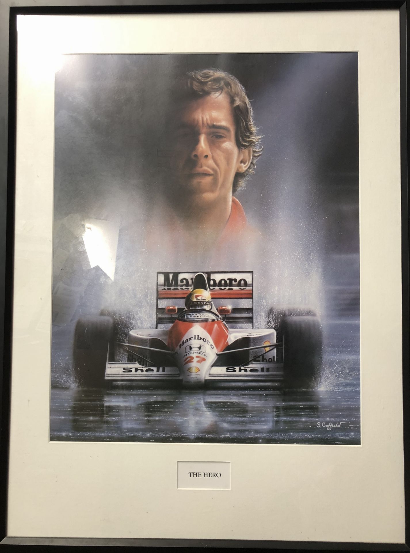 Four framed Grand Prix driver displays including three signed examples, ((4)) - Bild 4 aus 4