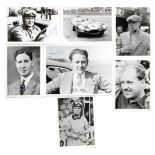 Seven driver signed photographs, ((7))