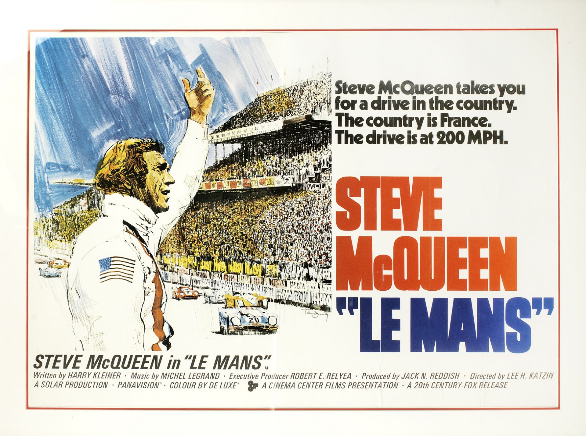 A Steve McQueen 'Le Mans' film poster, 1971,