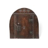 A rare and good William & Mary oak boarded mural cupboard, Welsh Borders, circa 1690