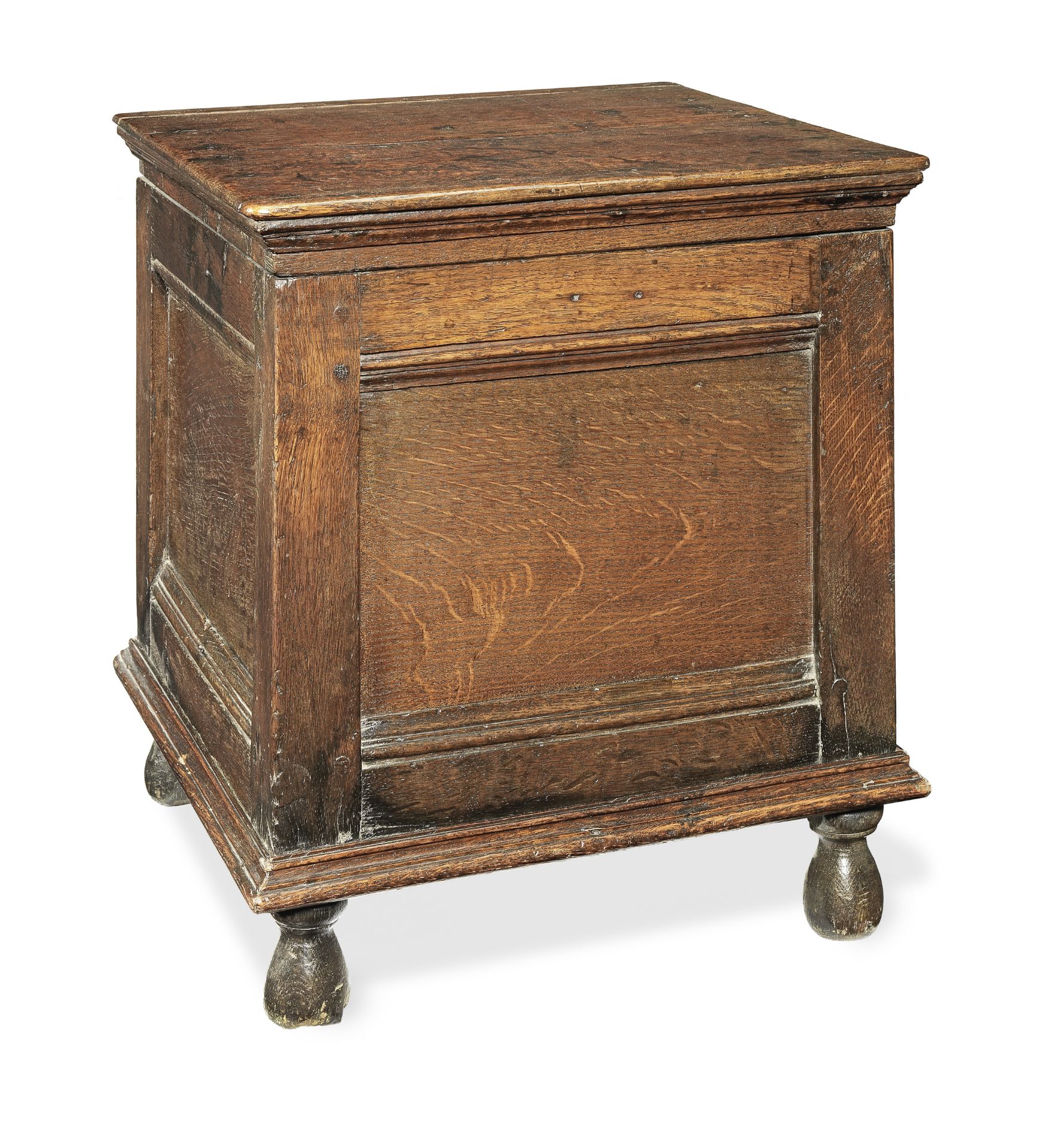 A George I oak close stool, circa 1720