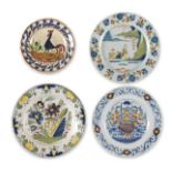 A George III London (Lambeth) delft small plate, circa 1765 (4)