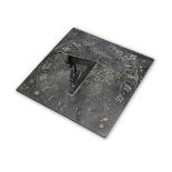 A bronze sundial plate, signed 'I Coggs London fecit'