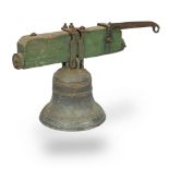 An early Victorian leaded bronze bell, dated 1852