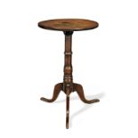 A George III oak tripod wine table, circa 1790