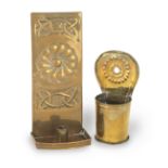 A Scottish Arts & Crafts brass wall sconce, by J. & Co., circa 1905 (2)