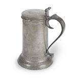A late 17th century pewter flagon, English, circa 1680 - 1700 Attributed to John Emes I, London [...