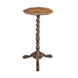 A Charles II oak candlestand, circa 1680