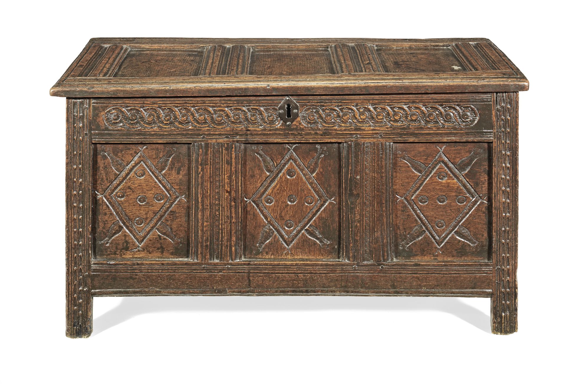A small Charles I oak coffer, West Country, circa 1640