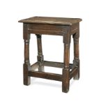 A Charles I oak joint stool, English, circa 1640