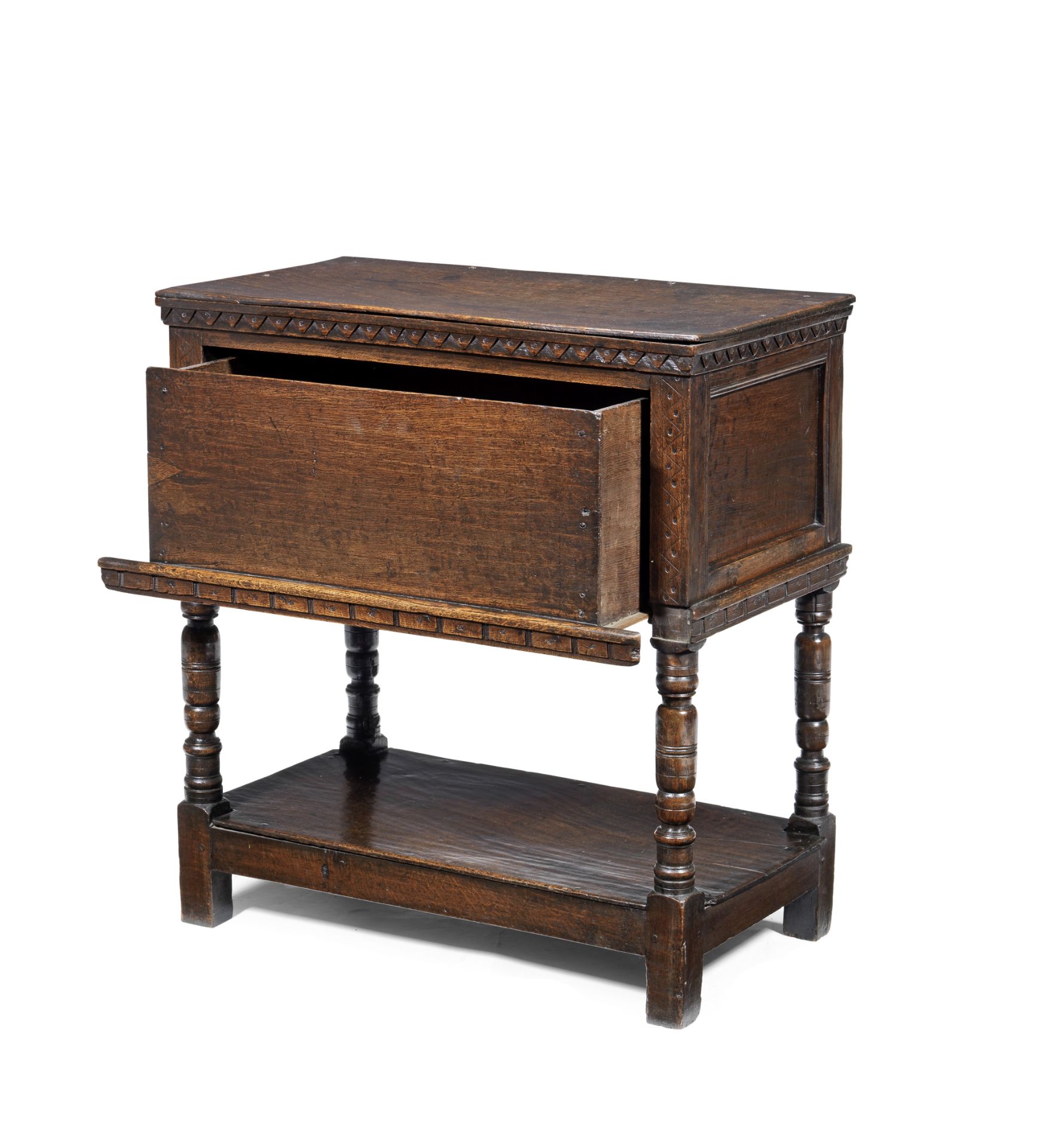 A rare and possibly unique Charles I joined oak table-on-frame, circa 1630