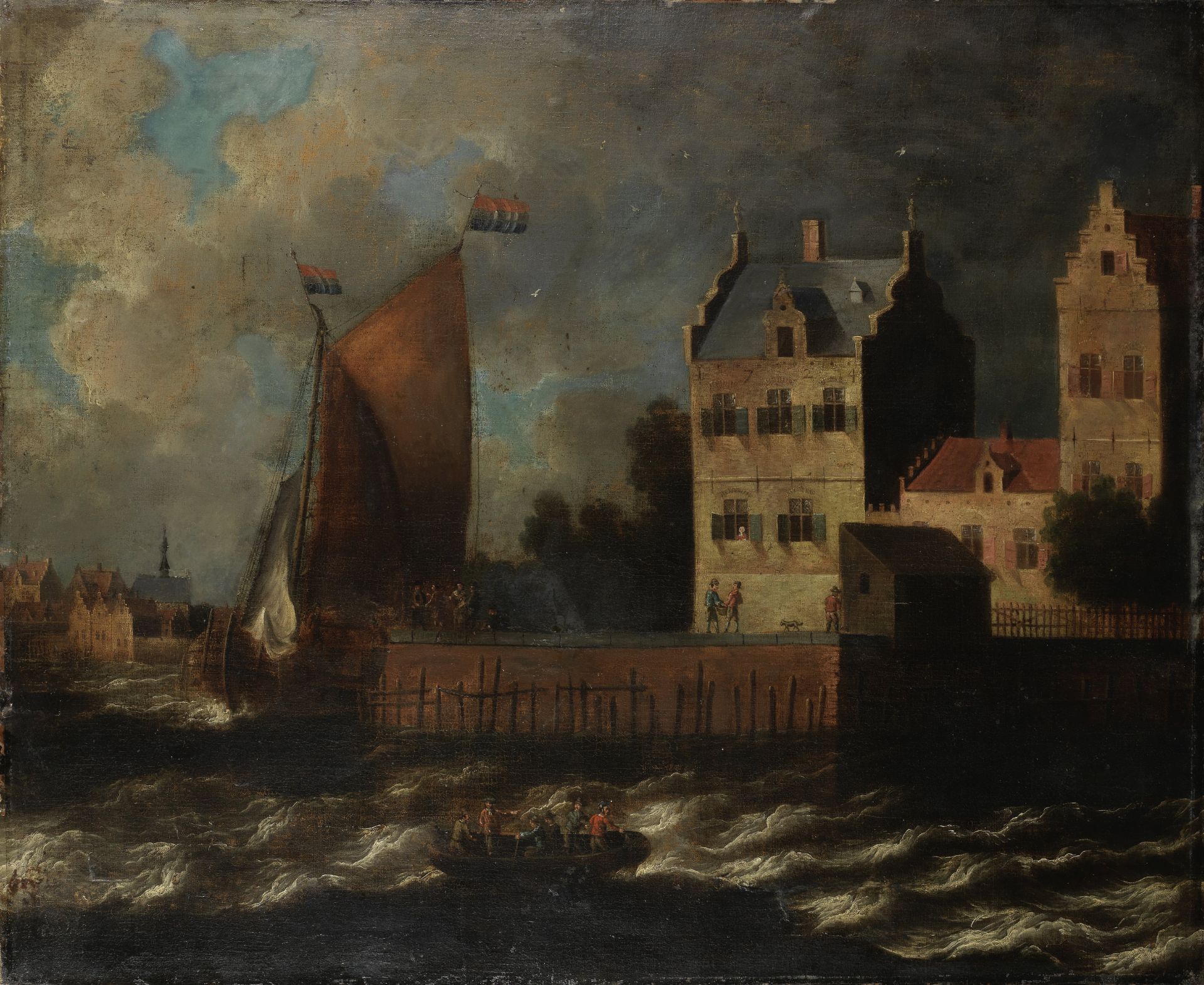 Circle of Peter van den Velde (Antwerp 1634-circa 1724) A harbour scene,