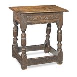 A James I oak joint stool, circa 1610