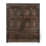 A small Charles II joined oak livery cupboard, circa 1660