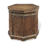 A George II oak close stool, circa 1730-40