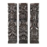 Three James I/Charles I carved oak figural terms, circa 1625 (3)