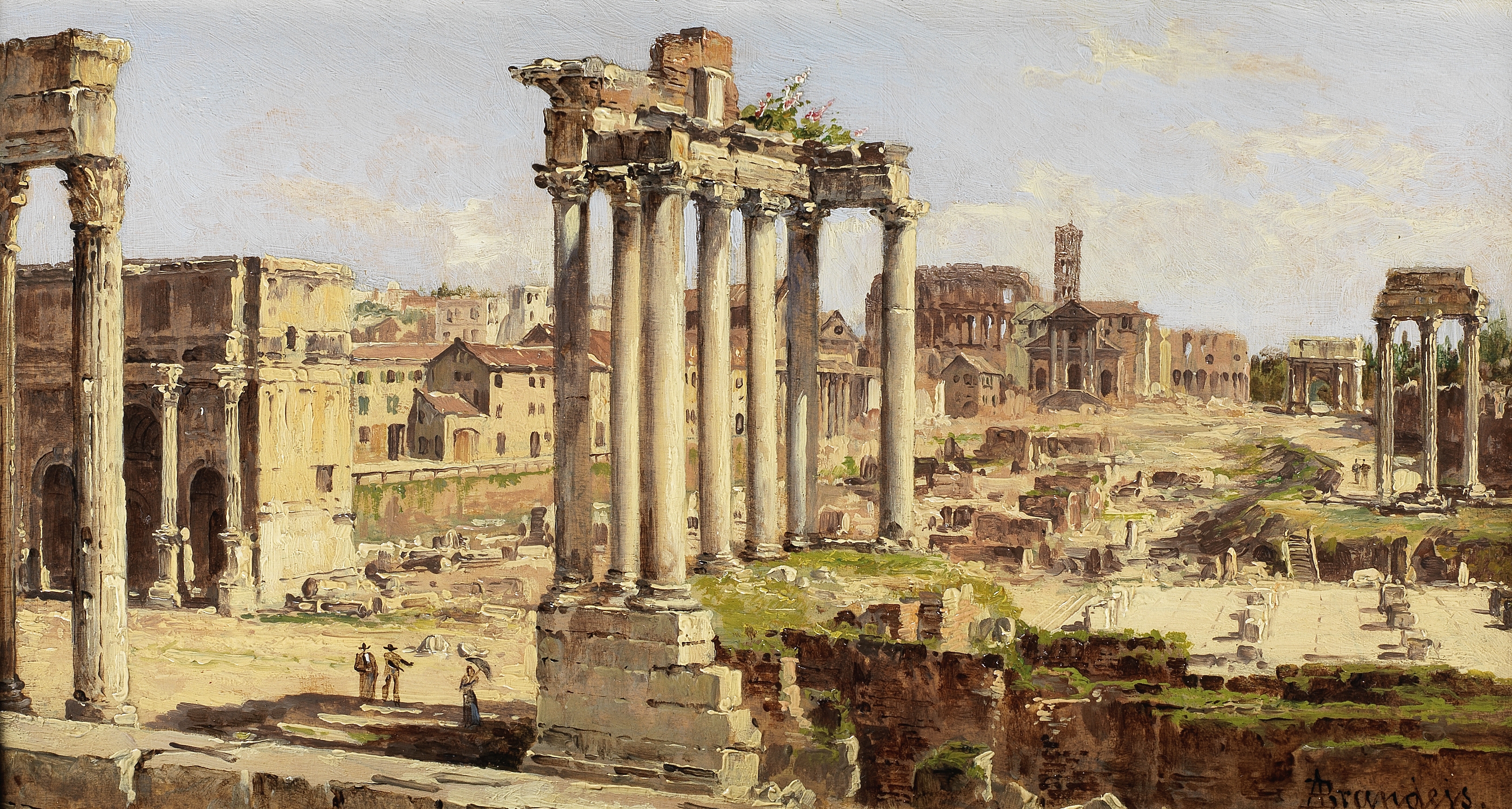 Antonietta Brandeis (Czech, 1849-1926) The Forum, Rome