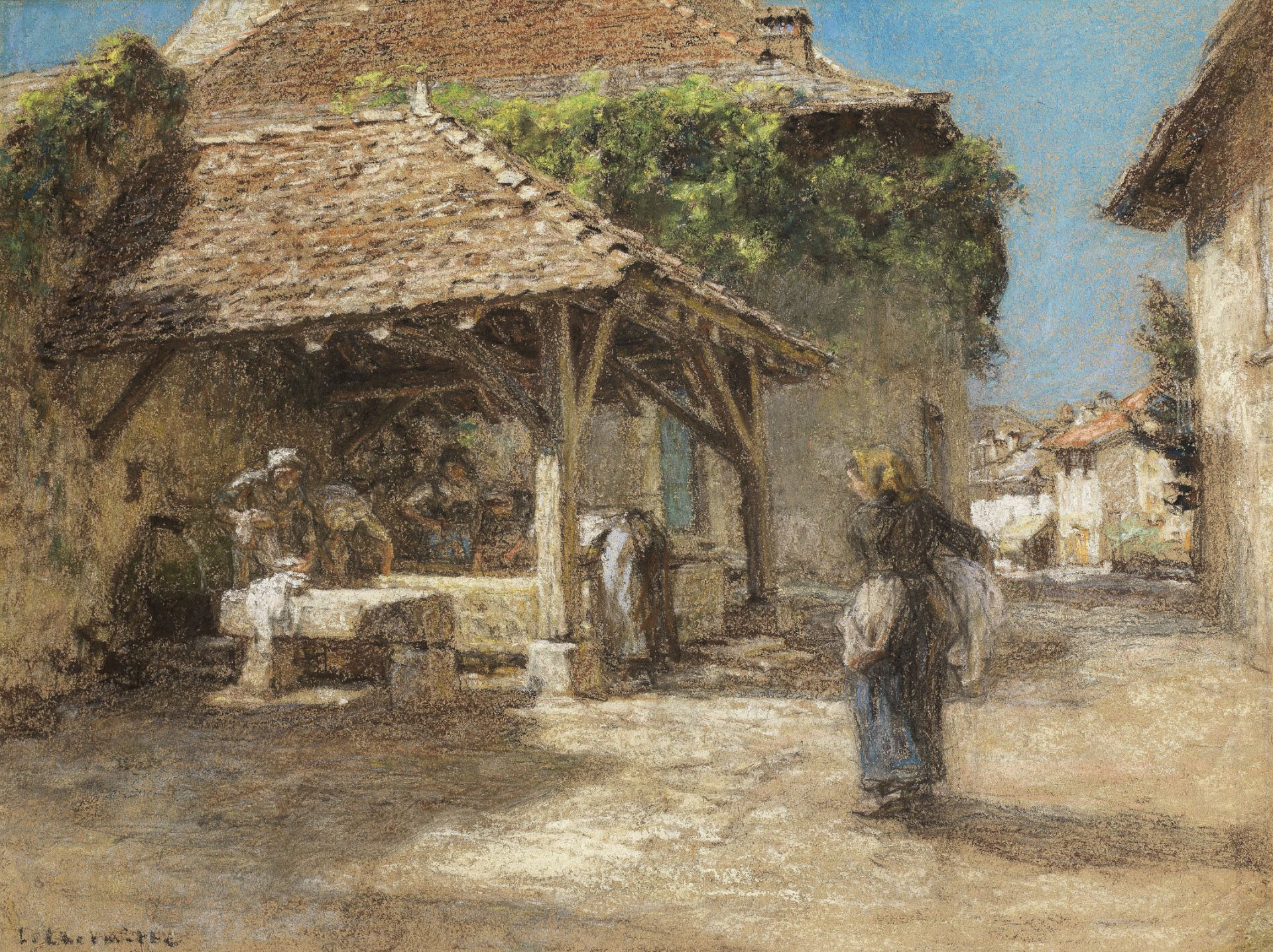 Léon Augustin Lhermitte (French, 1844-1925) Lavoir du Bourget (Executed in 1902)