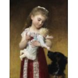 Emile Munier (French, 1840-1895) La jeune fille et la poupée