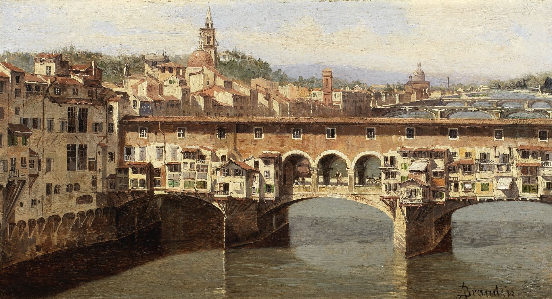 Antonietta Brandeis (Czech, 1849-1926) Ponte Vecchio