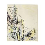 Frank Auerbach (British, born 1931) Study for Chimney on Mornington Crescent 1987-1988