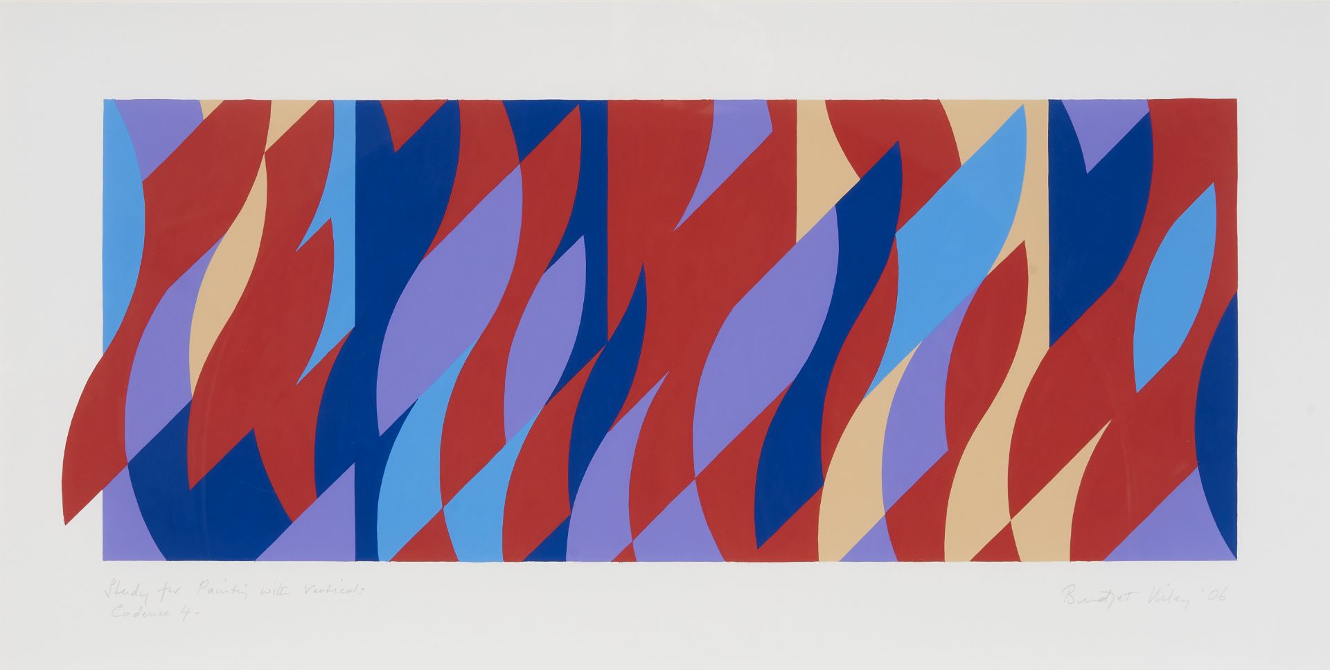 Bridget Riley (British, born 1931) Study for Painting with Verticals - Cadence 4 2006