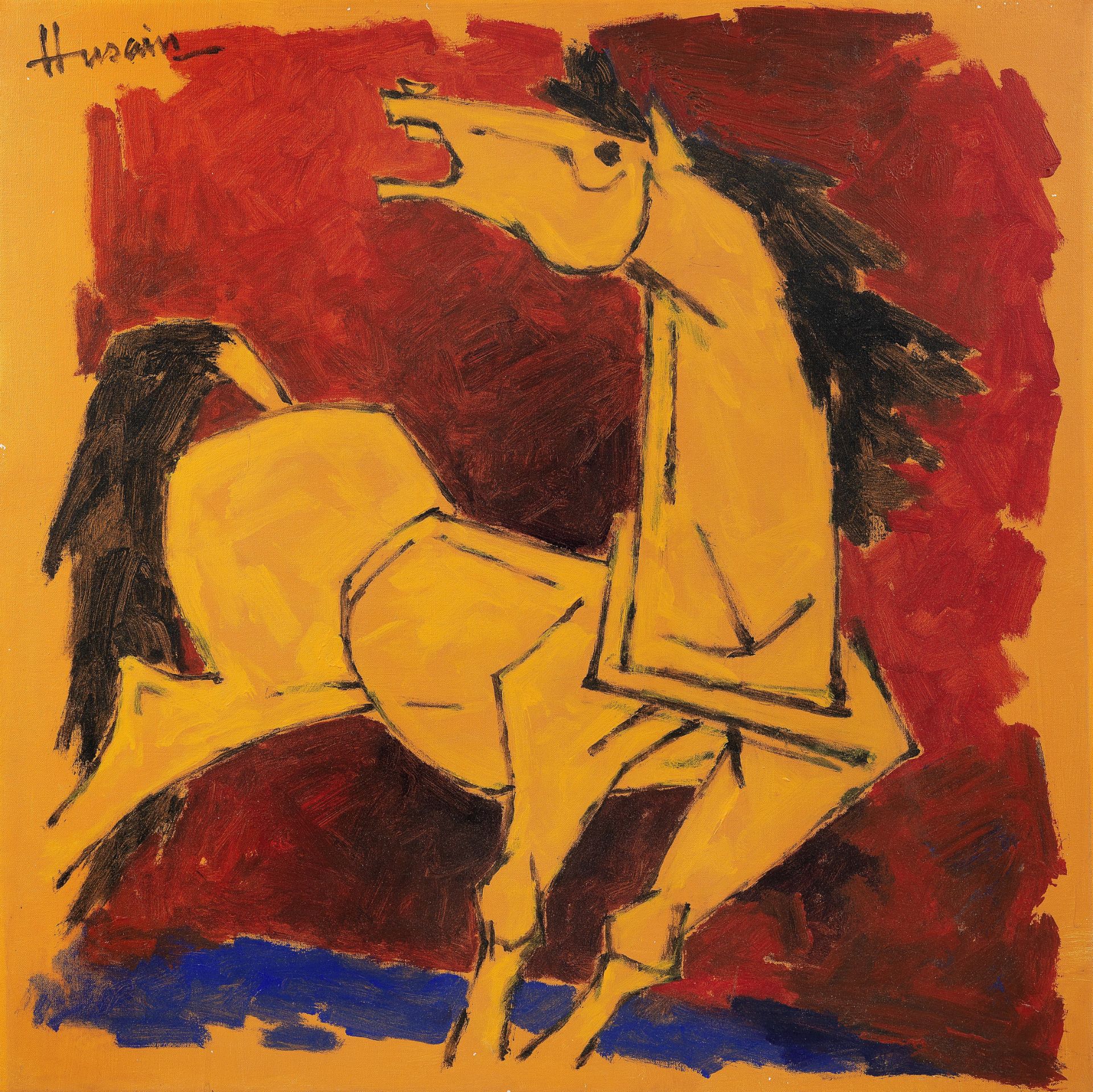 Maqbool Fida Husain (Indian, 1913-2011) Horse