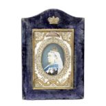 A portrait of Queen Victoria on ivory, painted to commemorate the fiftieth year of her reign Delh...