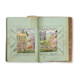 An attractive small manuscript copy of Maktabi Shirazi's Layla va Majnun, with twelve illustratio...