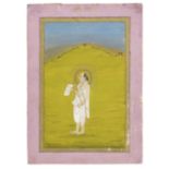 Goswami Shri Dwarkesji, a Vaishnavite priest, standing in a landscape Kishangarh, circa 1820-1830