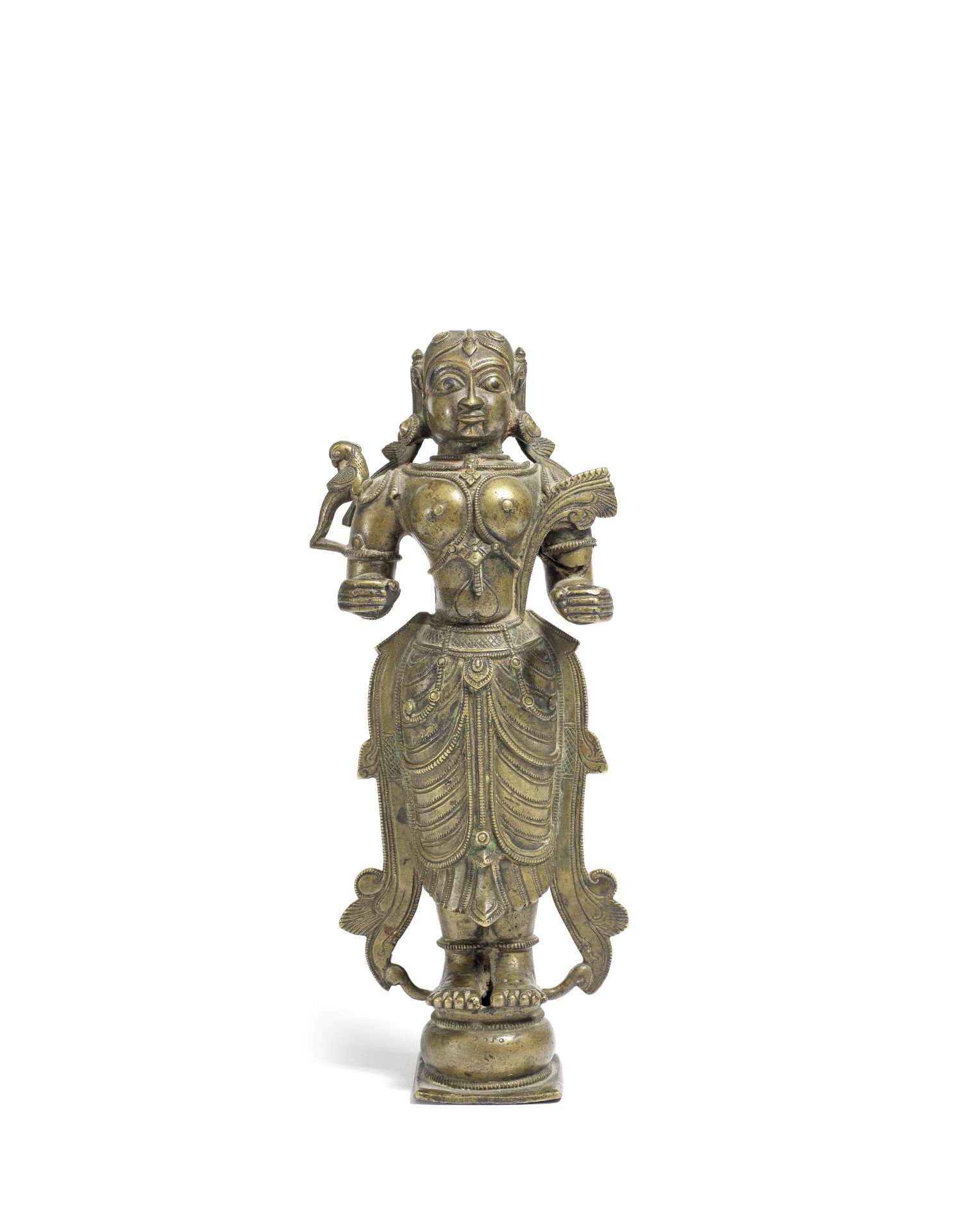 A brass figure of Meenakshi Tamil Nadu, South India, 19th Century