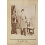 A Qajar photograph album depicting folios from the Saint Petersburg Album and others by Antoin Se...
