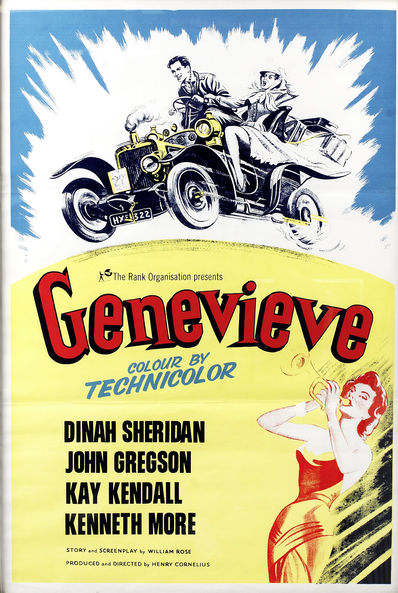 A 'Genevieve' film poster, British, 1953,