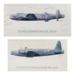 An 'Avro Lancaster B1' commemorative print after Keith Broomfield, signed by RAF pilots and perso...