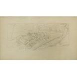 Ernest Montaut (French 1878-1909), 'Targa Florio 1907' an original pencil design for a lithograph...