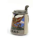 An A.D.A.C. Half Litre stein by L. Mory of Munich, German, circa 1909,